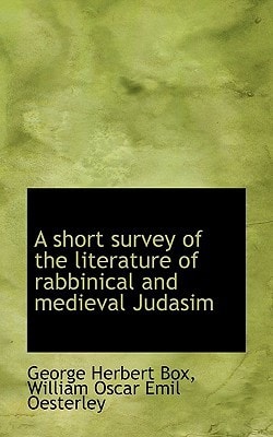 A Short Survey of the Literature of Rabbinical and Medieval Judasim