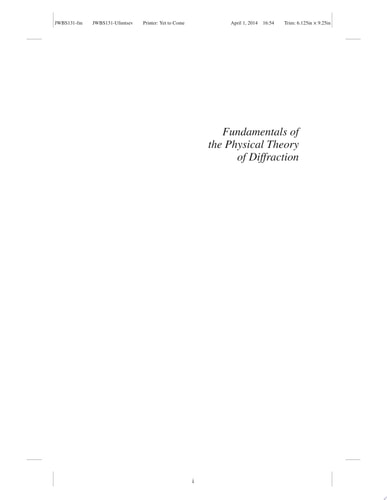 Fundamentals of the Physical Theory of Diffraction