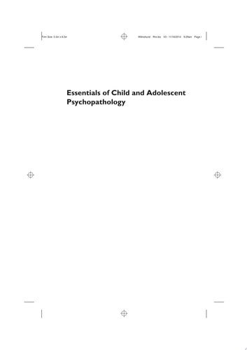 Essentials of Child and Adolescent Psychopathology
