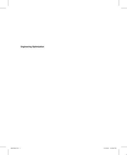 Engineering Optimization Applications, Methods and Analysis