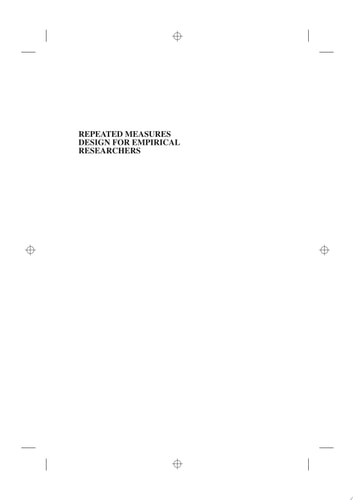 Repeated Measures Design for Empirical Researchers