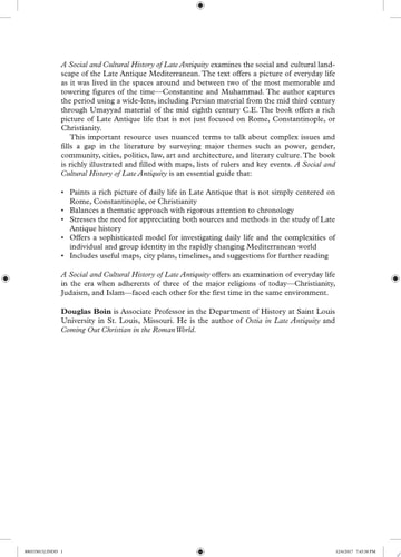 A Social and Cultural History of Late Antiquity