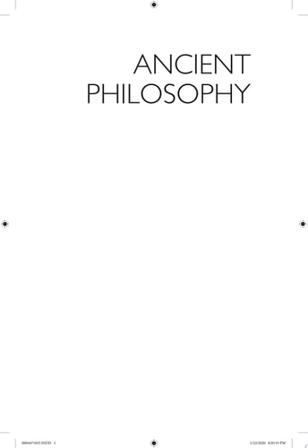 Ancient Philosophy The Fundamentals