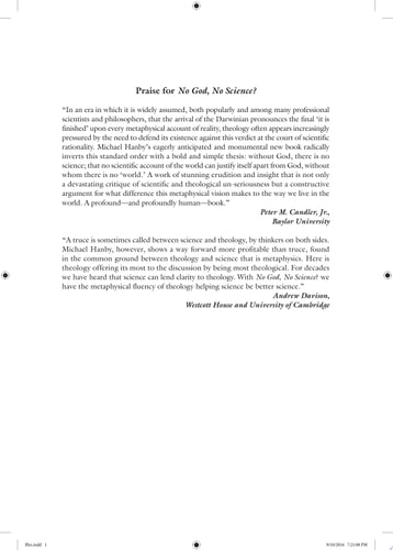 No God, No Science Theology, Cosmology, Biology