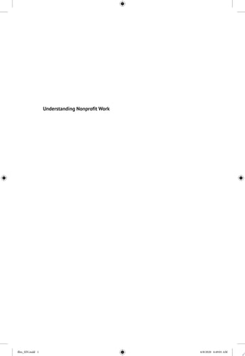 Understanding Nonprofit Work A Communication Perspective