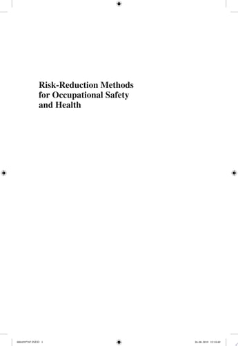 Risk-Reduction Methods for Occupational Safety and Health