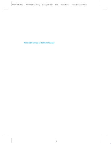 Renewable Energy and Climate Change, 2nd Edition
