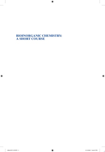 Bioinorganic Chemistry A Short Course