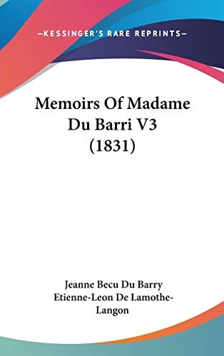 Memoirs Of Madame Du Barri V3 (1831)