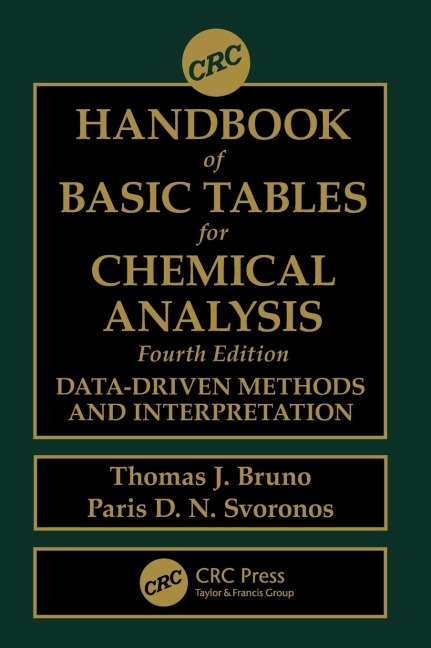 CRC Handbook of Basic Tables for Chemical Analysis: Data-Driven Methods and Interpretation