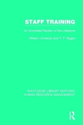 Staff Training An Annotated Review of the Literature