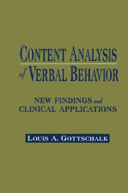 Content Analysis of Verbal Behavior: New Findings and Clinical Applications
