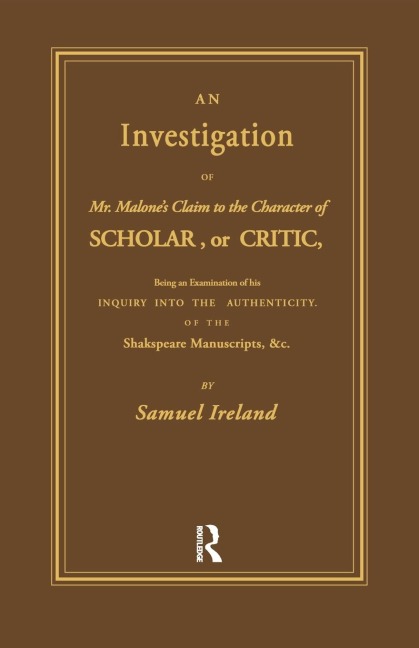 Investigation into Mr. Malones Claim to Charter of Scholar: Volume 24