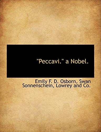 "Peccavi." a Nobel.