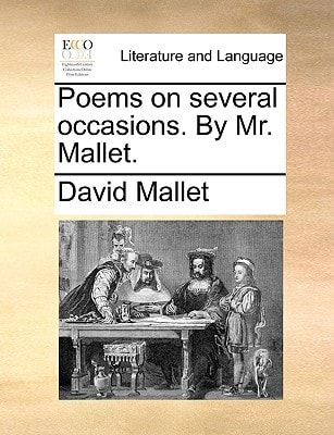 Poems on Several Occasions. by Mr. Mallet.