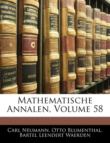 Mathematische Annalen, Volume 58