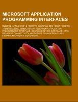 Microsoft application programming interfaces: DirectX, ActiveX Data Objects, Windows API, Object Linking and Embedding, DirectDraw, Telephony Application Programming Interface, Graphics Device Interface, Open Database Connectivity, Microsoft Foundation Cl