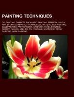 Painting techniques: Oil painting, Graffiti, Encaustic painting, Tempera, Digital art, Sfumato, Impasto, Trompe-l¿il, Watercolor painting, Sandpainting, Painterwork, Airbrush, Panel painting, Shaped canvas, Atelier, Polychrome, Nocturne, Spray painting