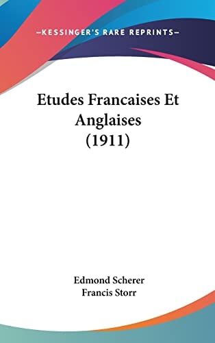 Etudes Francaises Et Anglaises (1911)