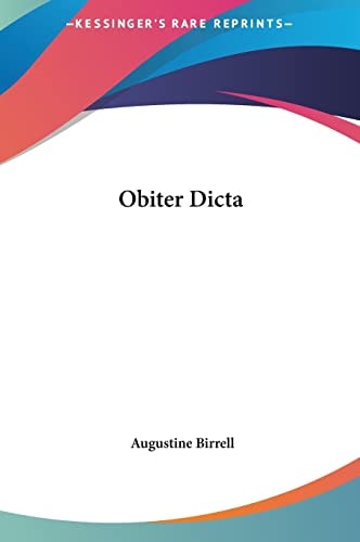 Obiter Dicta