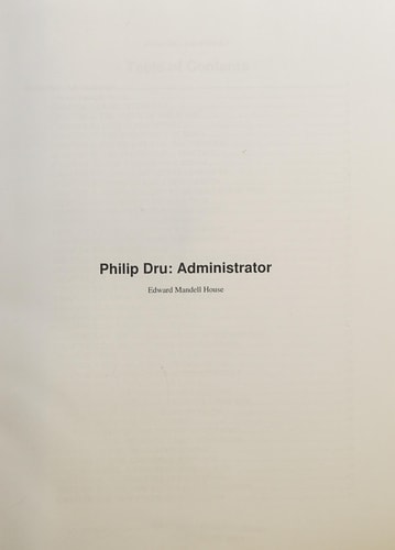 Philip Dru: Administrator