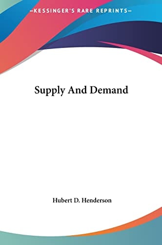 Supply And Demand