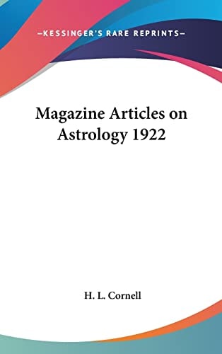 Magazine Articles on Astrology 1922