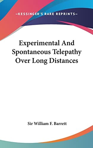 Experimental And Spontaneous Telepathy Over Long Distances