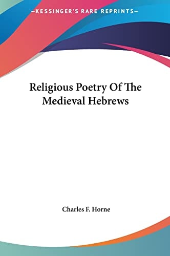 Religious Poetry Of The Medieval Hebrews