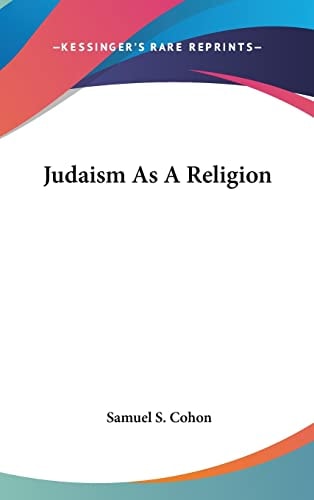 Judaism As A Religion