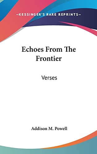 Echoes From The Frontier: Verses