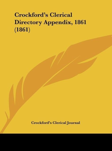 Crockfords Clerical Directory Appendix, 1861 (1861)