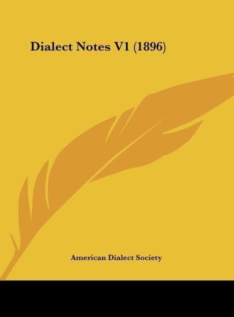 Dialect Notes V1 (1896)