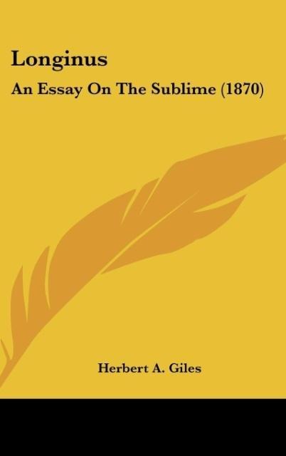 Longinus: An Essay On The Sublime (1870)