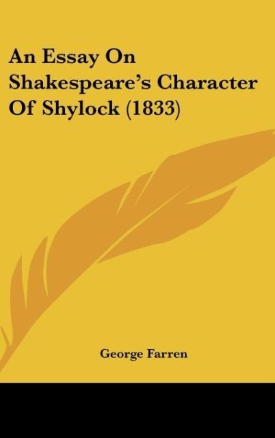 An Essay On Shakespeares Character Of Shylock (1833)