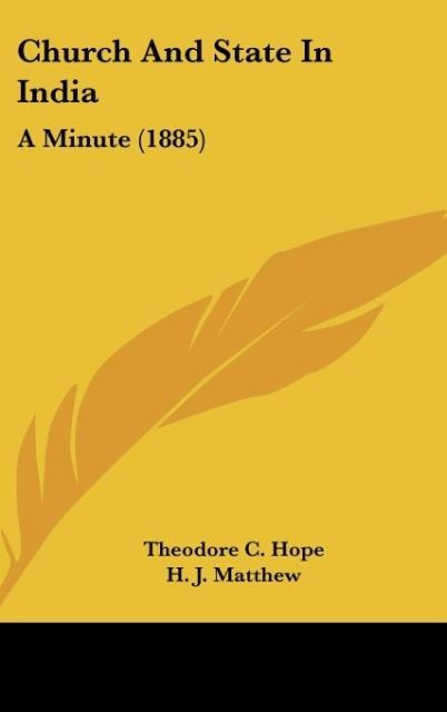 Church And State In India: A Minute (1885)