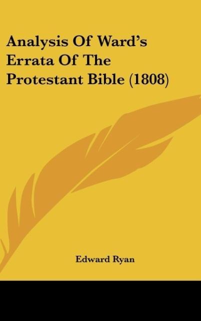 Analysis Of Wards Errata Of The Protestant Bible (1808)