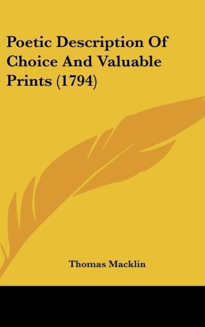 Poetic Description Of Choice And Valuable Prints (1794)