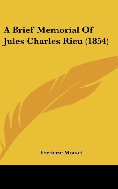 A Brief Memorial Of Jules Charles Rieu (1854)