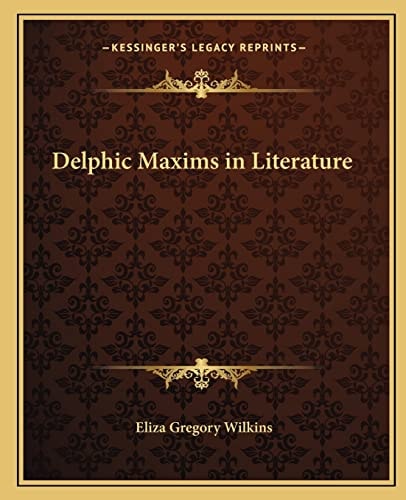 Delphic Maxims in Literature