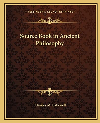 Source Book in Ancient Philosophy