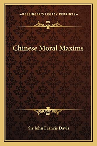 Chinese Moral Maxims