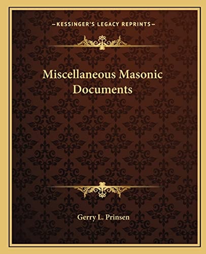 Miscellaneous Masonic Documents