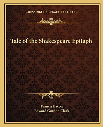 Tale of the Shakespeare Epitaph