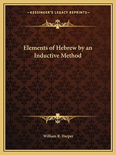 Elements of Hebrew by an Inductive Method