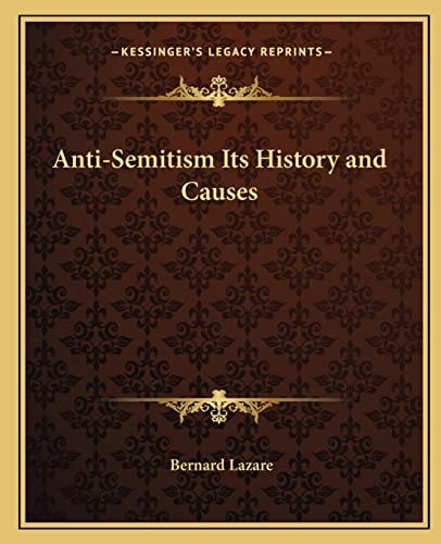 Anti-Semitism Its History and Causes