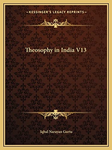 Theosophy in India V13
