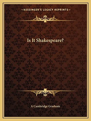 Is It Shakespeare?