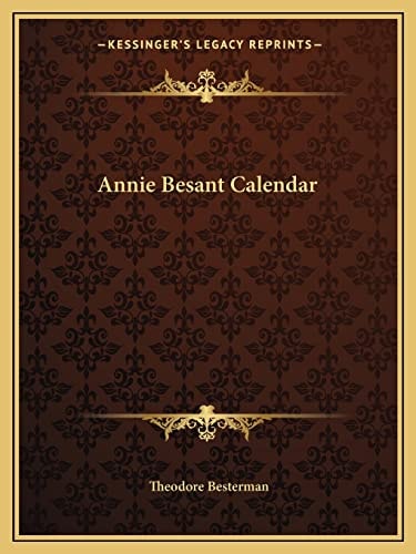Annie Besant Calendar