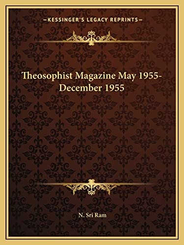 Theosophist Magazine May 1955-December 1955